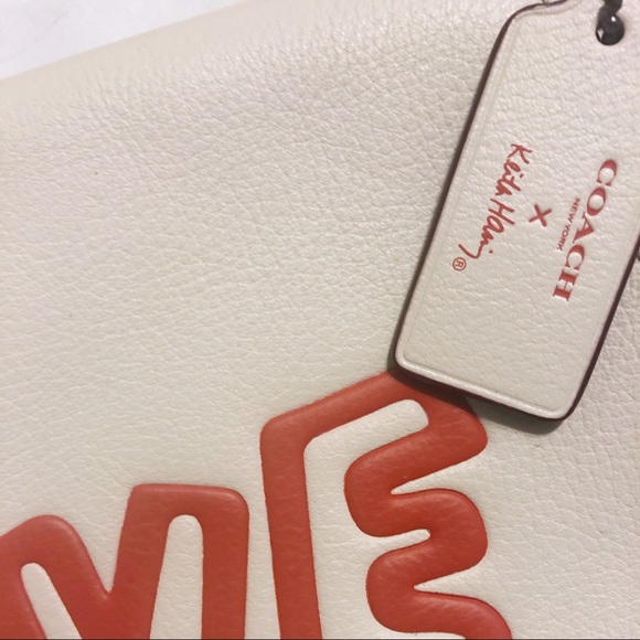 Coach X Keith Haring Ivory Purse NWT - Picture 7 of 8